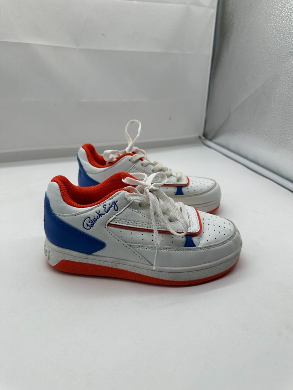 EUC Kids Rebound by Patrick Ewing 33 Sneaker Shoes White/Royal/Orange Size 2